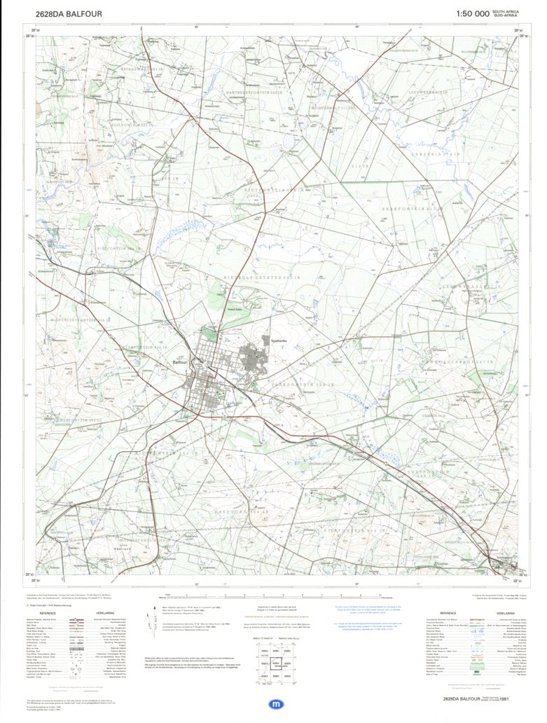 2628DA BALFOUR Map by Chief Directorate National Geospatial
