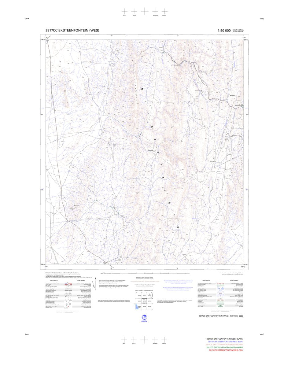 2817CC EKSTEENFONTEIN(WES) Map by Chief Directorate: National Geo ...