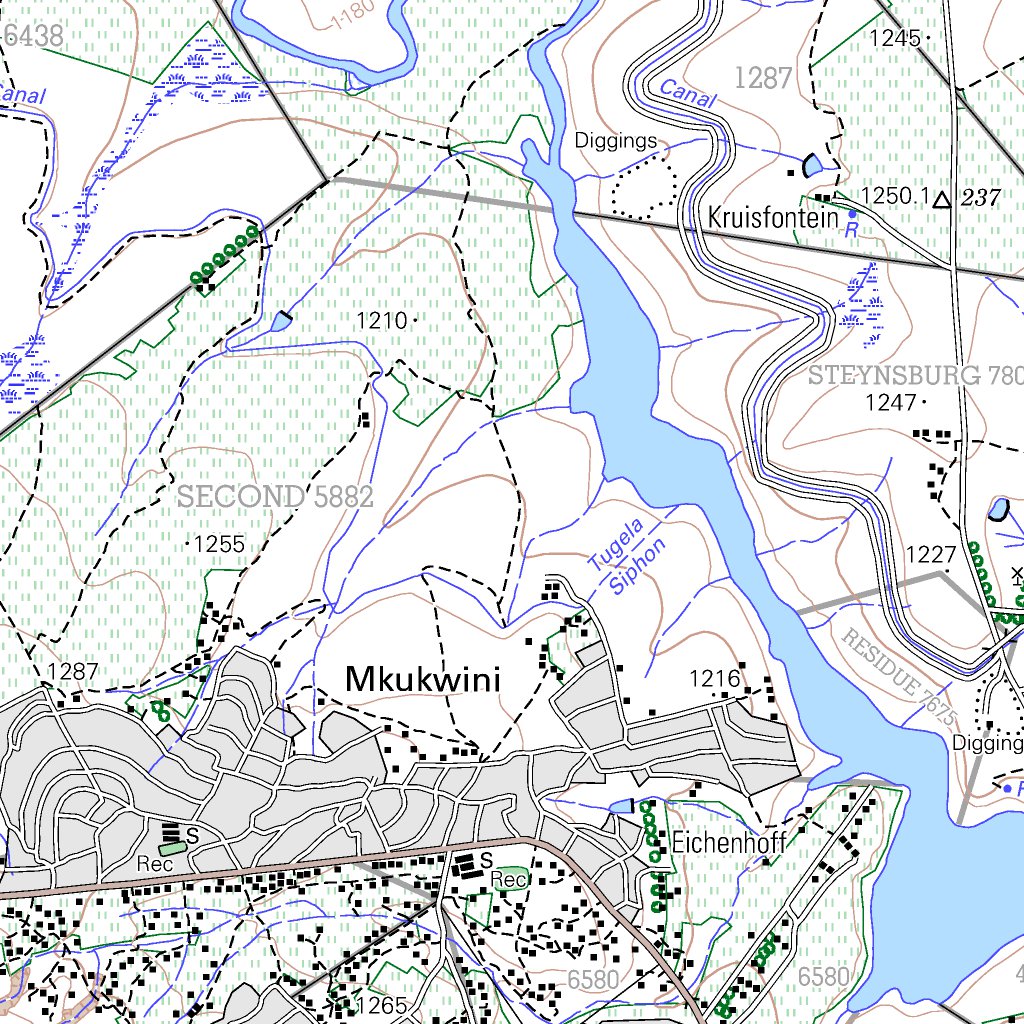 2829CA OLIVIERSHOEK Map by Chief Directorate: National Geo-spatial