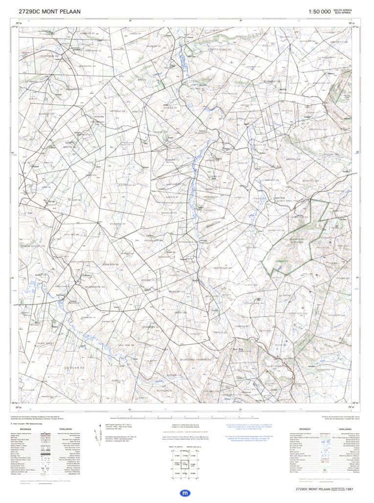 2729DC MONT PELAAN Map by Chief Directorate National Geospatial