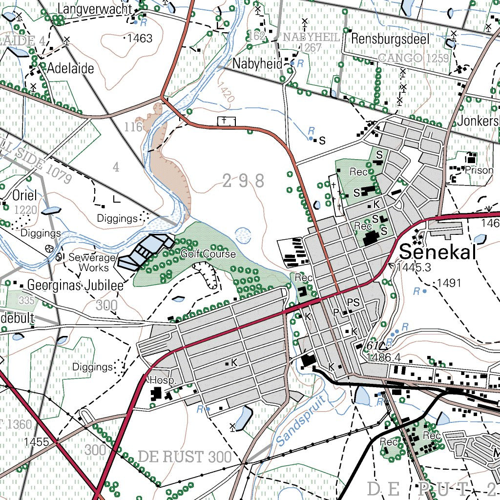 2827BC SENEKAL Map by Chief Directorate National Geospatial