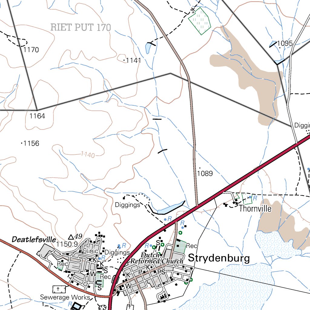 2923DC STRYDENBURG Map by Chief Directorate: National Geo-spatial ...