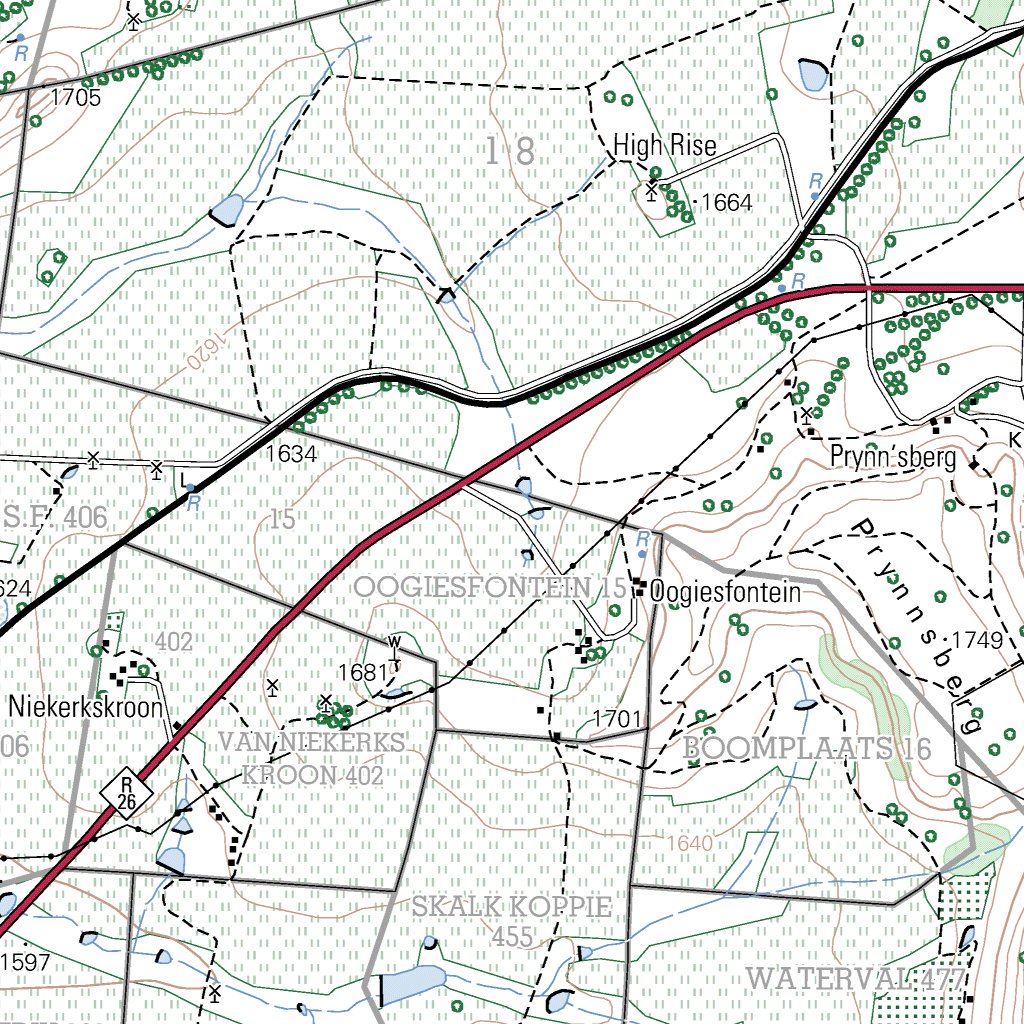Clocolan Postal Code 2827DC CLOCOLAN Map by Chief Directorate: National Geo-spatial ...