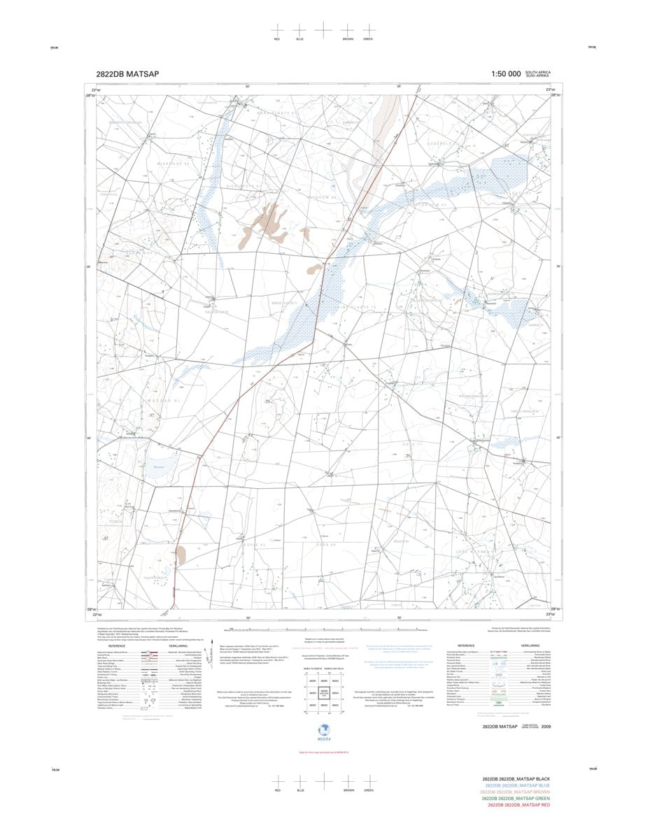 Mat 285 Map 2822DB MATSAP Map by Chief Directorate: National Geo-spatial ...