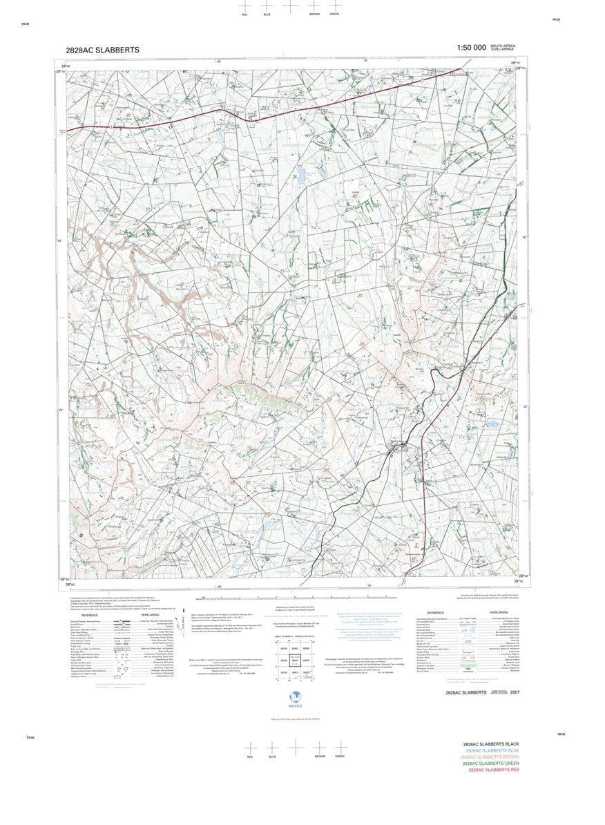 2828AC SLABBERTS Map by Chief Directorate: National Geo-spatial ...