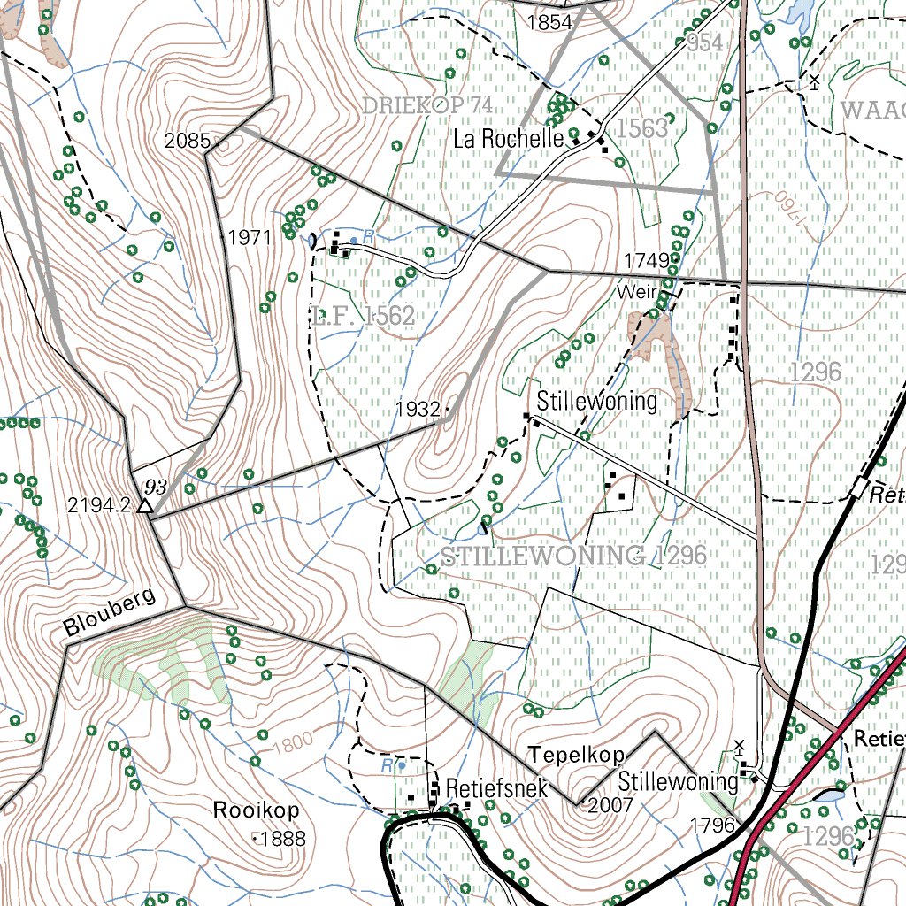 2828AC SLABBERTS Map by Chief Directorate: National Geo-spatial ...