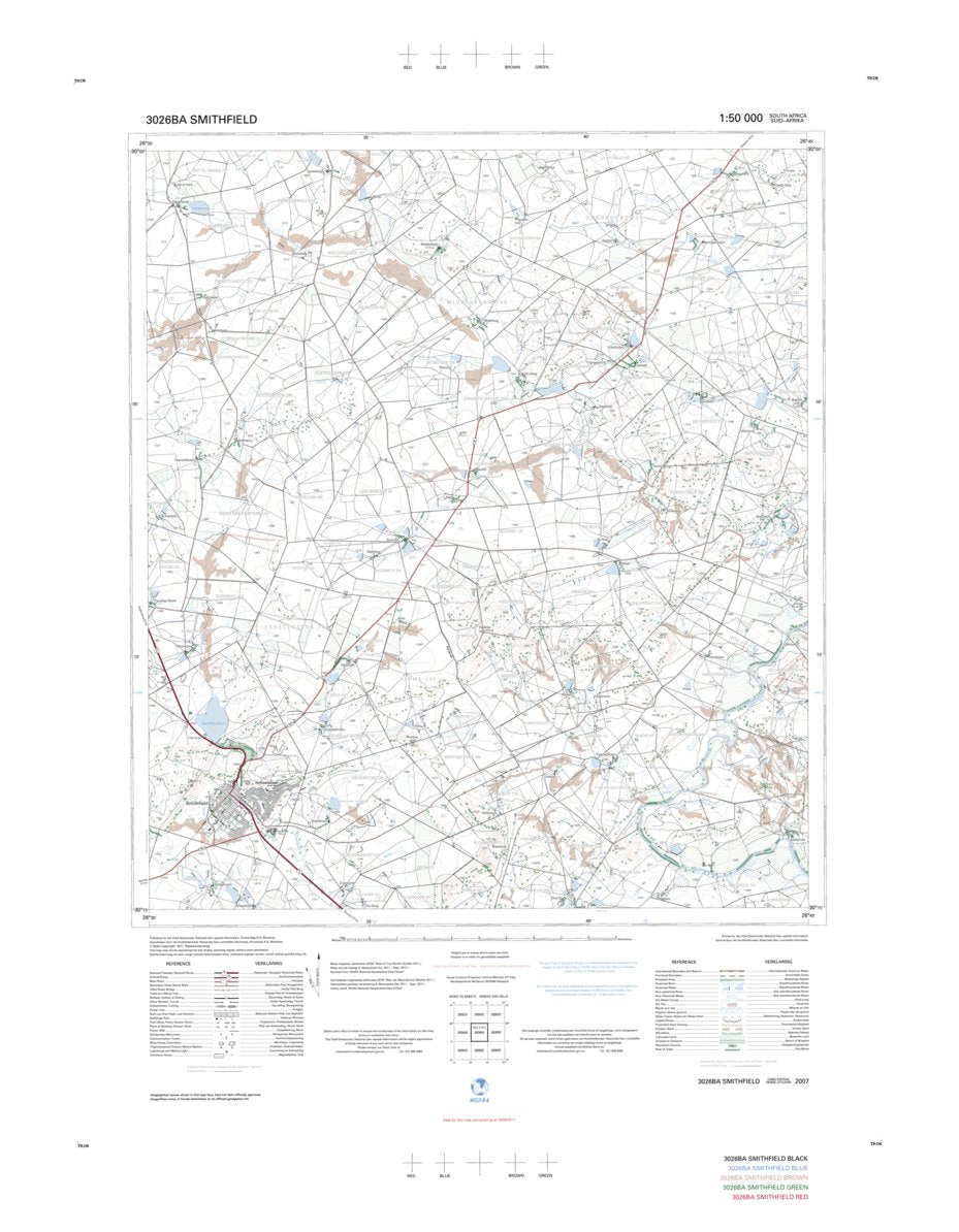 3026BA SMITHFIELD Map by Chief Directorate: National Geo-spatial ...