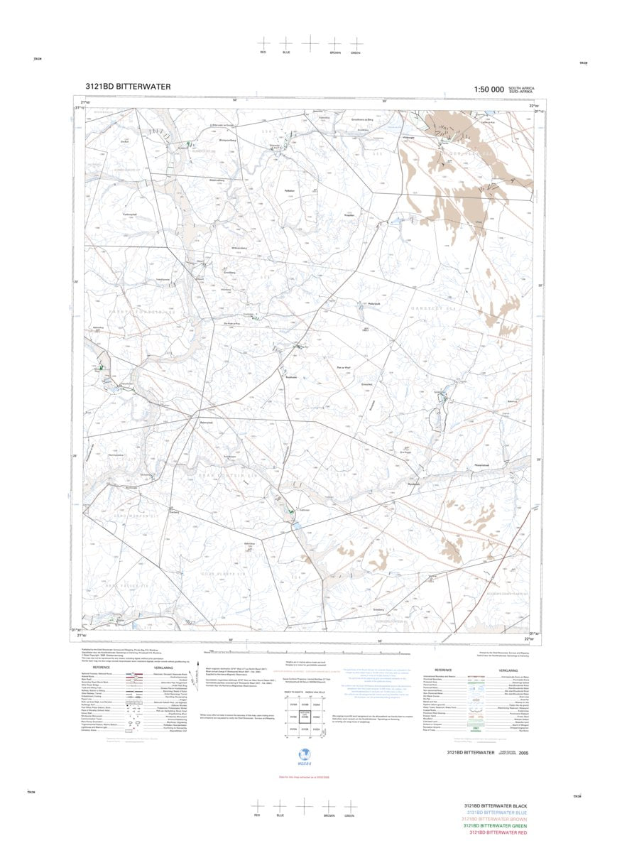 3121BD BITTERFONTEIN Map by Chief Directorate: National Geo
