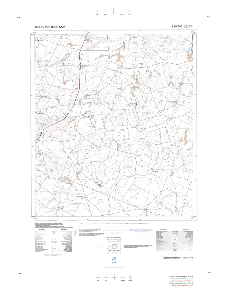 3024BC VENTERSPOORT Map by Chief Directorate: National Geo-spatial ...
