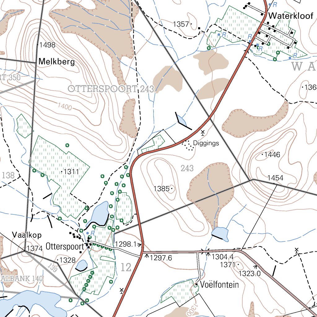 3025AD PHILIPPOLIS Map by Chief Directorate National Geospatial