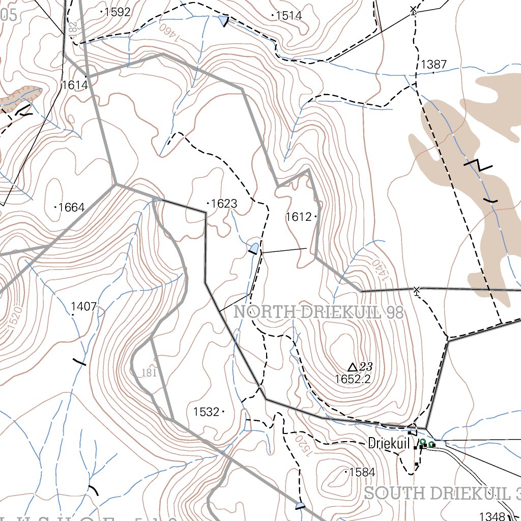 Springfontein Hunting 3025BC SPRINGFONTEIN Map by Chief Directorate: National Geo-spatial ...