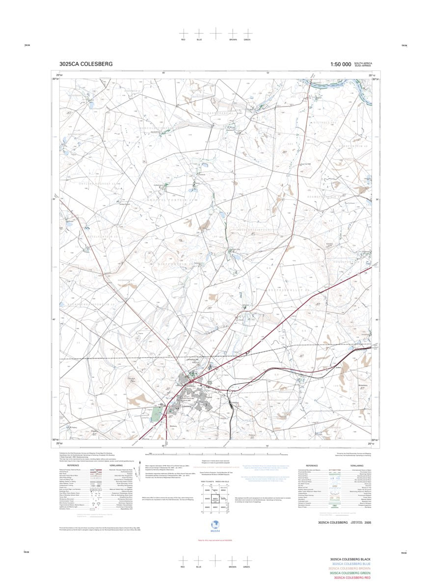 3025CA COLESBERG Map by Chief Directorate: National Geo-spatial ...