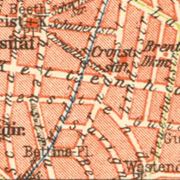 Frankfurt am Main city map, 1927