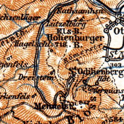 Central Vosges Mountains map, 1905