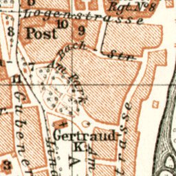 Frankfurt (Oder) city map, 1911