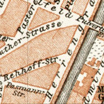 Hamburg, central part map, 1911