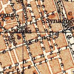 Krefeld city map, 1905
