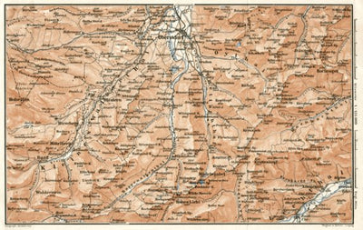 Oberstdorf and environs map (Rosengarten mountains), 1906