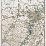 Map of the environs of Munich (München), 1909