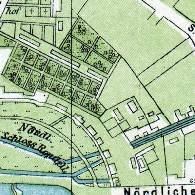 Nymphenburg (in München) district map, 1912