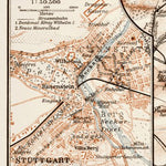 Map of the environs of Stuttgart, 1909