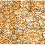 Schwarzwald (the Black Forest). Elz valley map, 1905