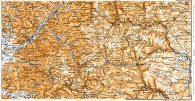 Schwarzwald (the Black Forest). Elz valley map, 1905
