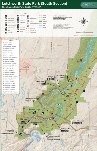 Letchworth Trail Map South