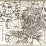 Chemnitz city map, 1887