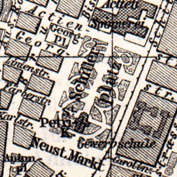 Chemnitz city map, 1887