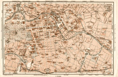 Berlin, city centre map, 1906