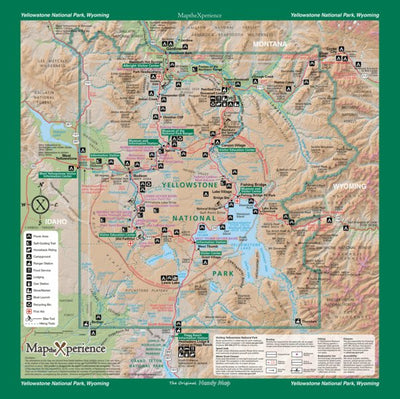 Yellowstone Path Yellowstone National Park Map by The Tackle Shop | Avenza Maps