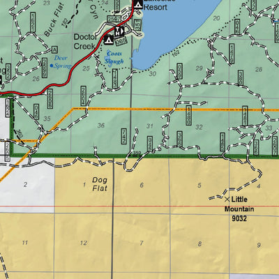Fishlake NF Travel Map Richfield-Fremont River RDs Back 2016