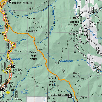 Fishlake NF Travel Map Fillmore-Beaver RDs Front 2013