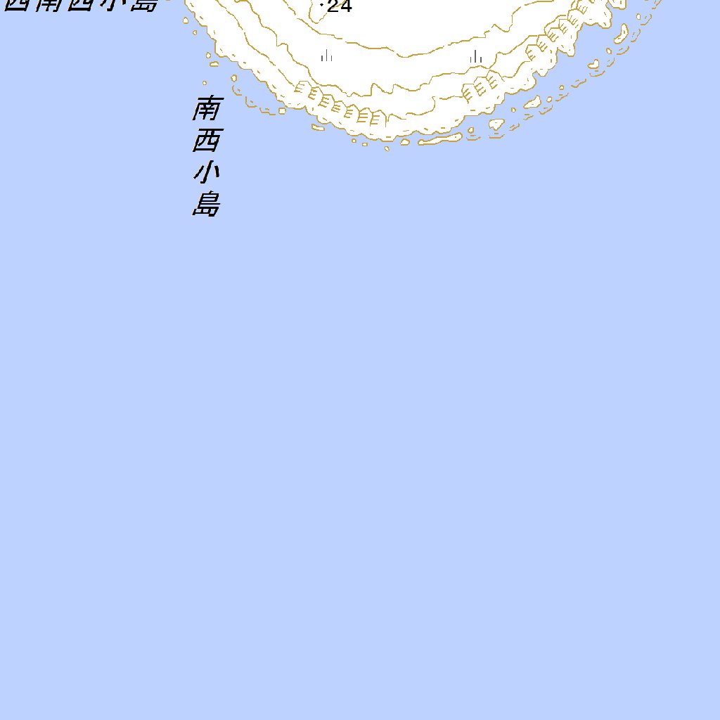 363151 沖大東島（おきだいとうじま Okidaitojima）, 地形図 Map by
