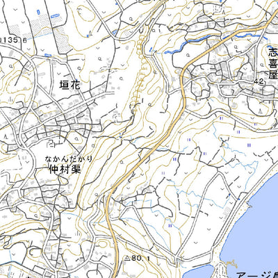 392716 知念（ちねん Chinen）, 地形図