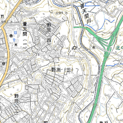 392736 沖縄市南部（おきなわしなんぶ Okinawashinambu）, 地形図
