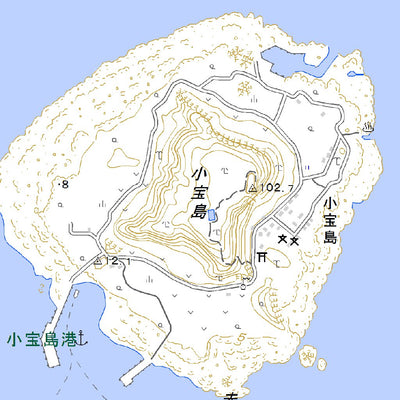 432962 小宝島（こだからじま Kodakarajima）, 地形図