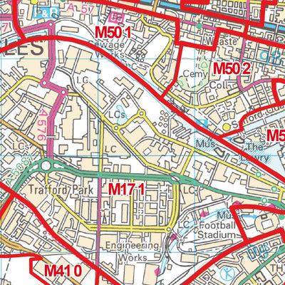 XYZ Postcode Sector Map - (G3) - Manchester - M