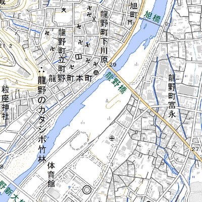 523424 龍野（たつの Tatsuno）, 地形図