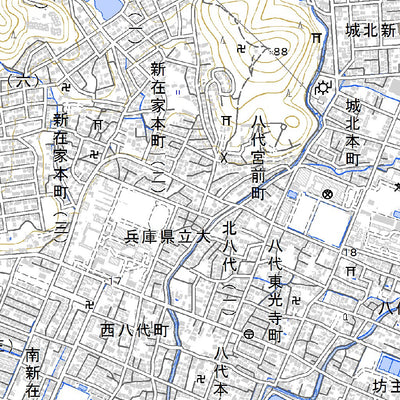 523425 姫路北部（ひめじほくぶ Himejihokubu）, 地形図