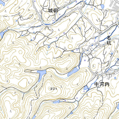 523430 柵原（やなはら Yanahara）, 地形図