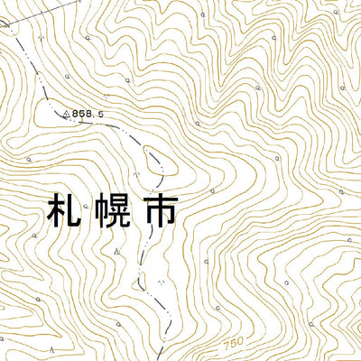 644141 手稲山（ていねやま Teineyama）, 地形図