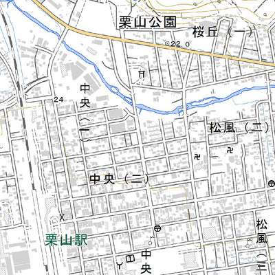644146 栗山（くりやま Kuriyama）, 地形図