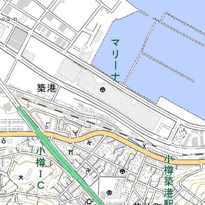 644160 小樽東部（おたるとうぶ Otarutobu）, 地形図