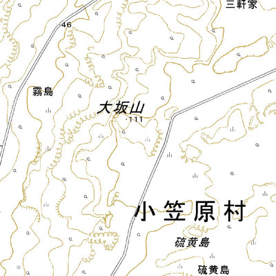 374112 硫黄島（いおうじま Iojima）, 地形図