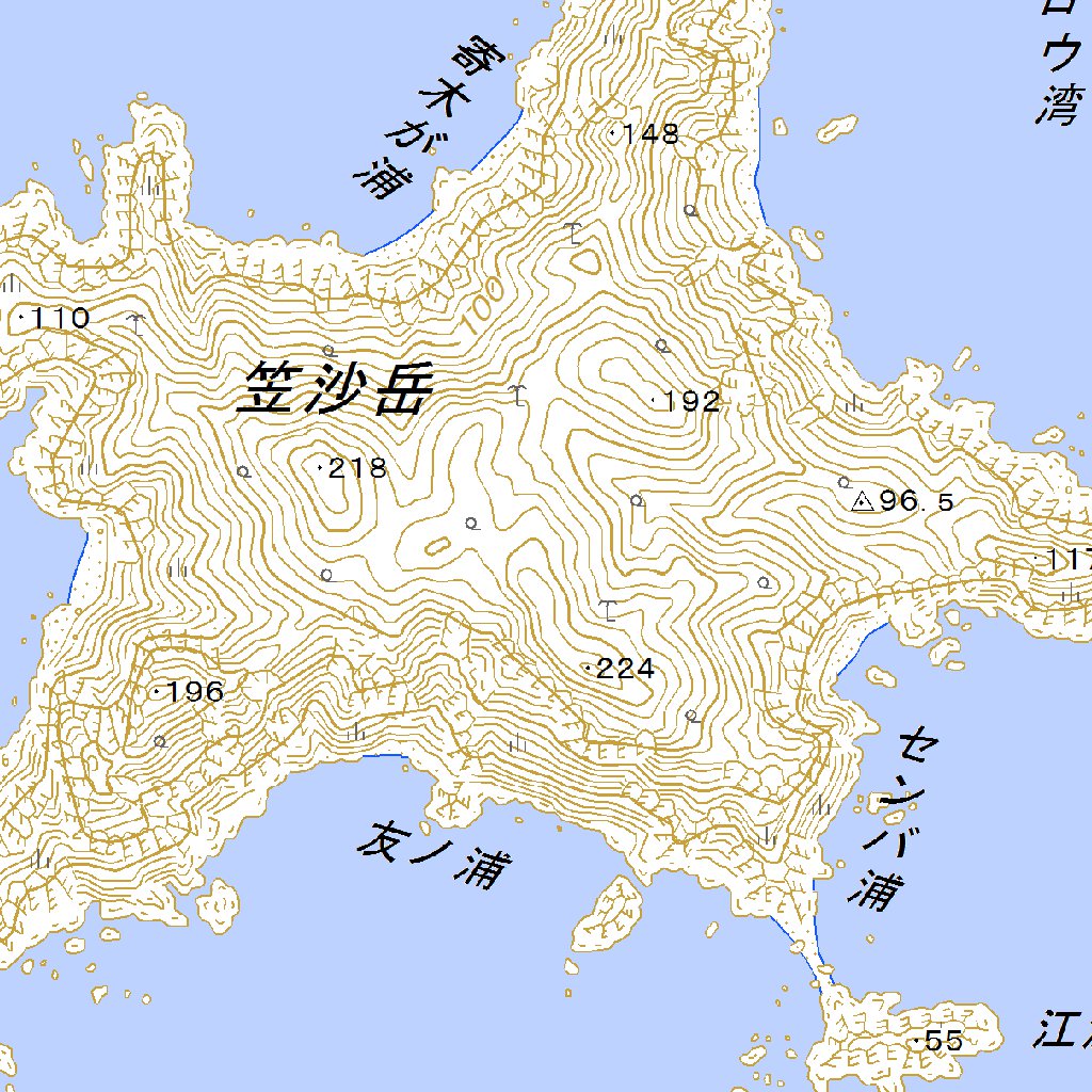 462963 宇治群島（うじぐんとう Ujigunto）, 地形図 Map by Pacific