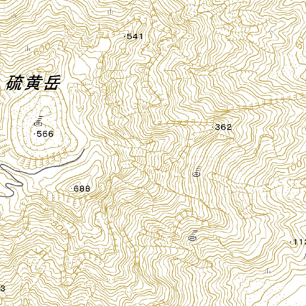 463012 薩摩硫黄島（さつまいおうじま Satsumaiojima）, 地形図 Map by