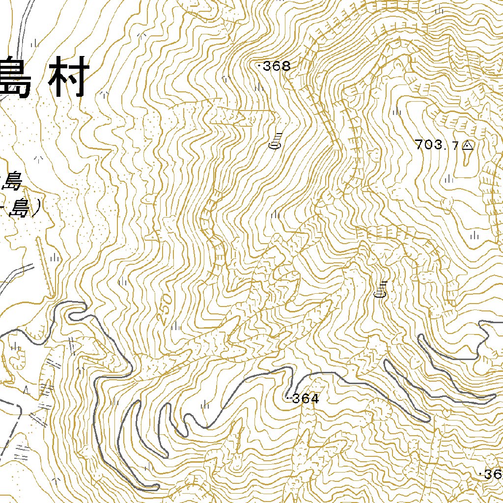 463012 薩摩硫黄島（さつまいおうじま Satsumaiojima）, 地形図 Map by