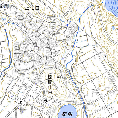 463064 開聞岳（かいもんだけ Kaimondake）, 地形図